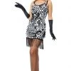Charades Silver Starlet Flapper Costume