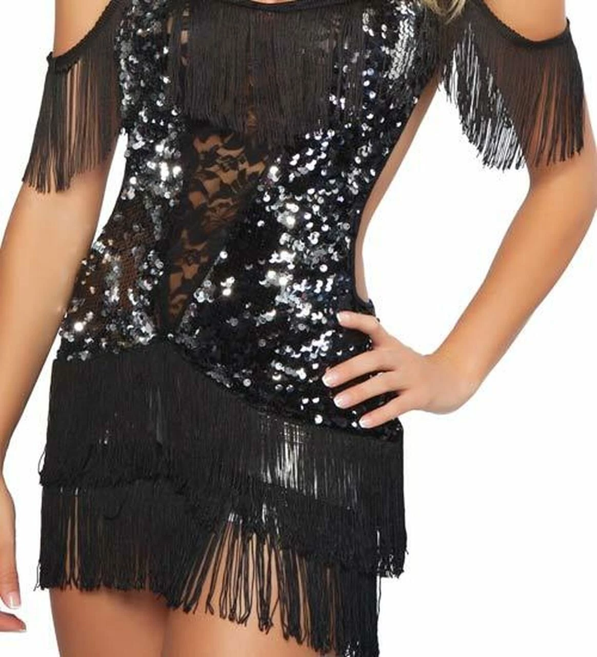 3WISHES Sequin Flapper Girl Costume 2 3WISHES Sequin Flapper Girl Costume - Image 2
