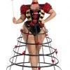 Party King Plus Size Caged Heart Queen Costume