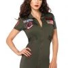 Leg Avenue Women's Top Gun Flight Suit Costume