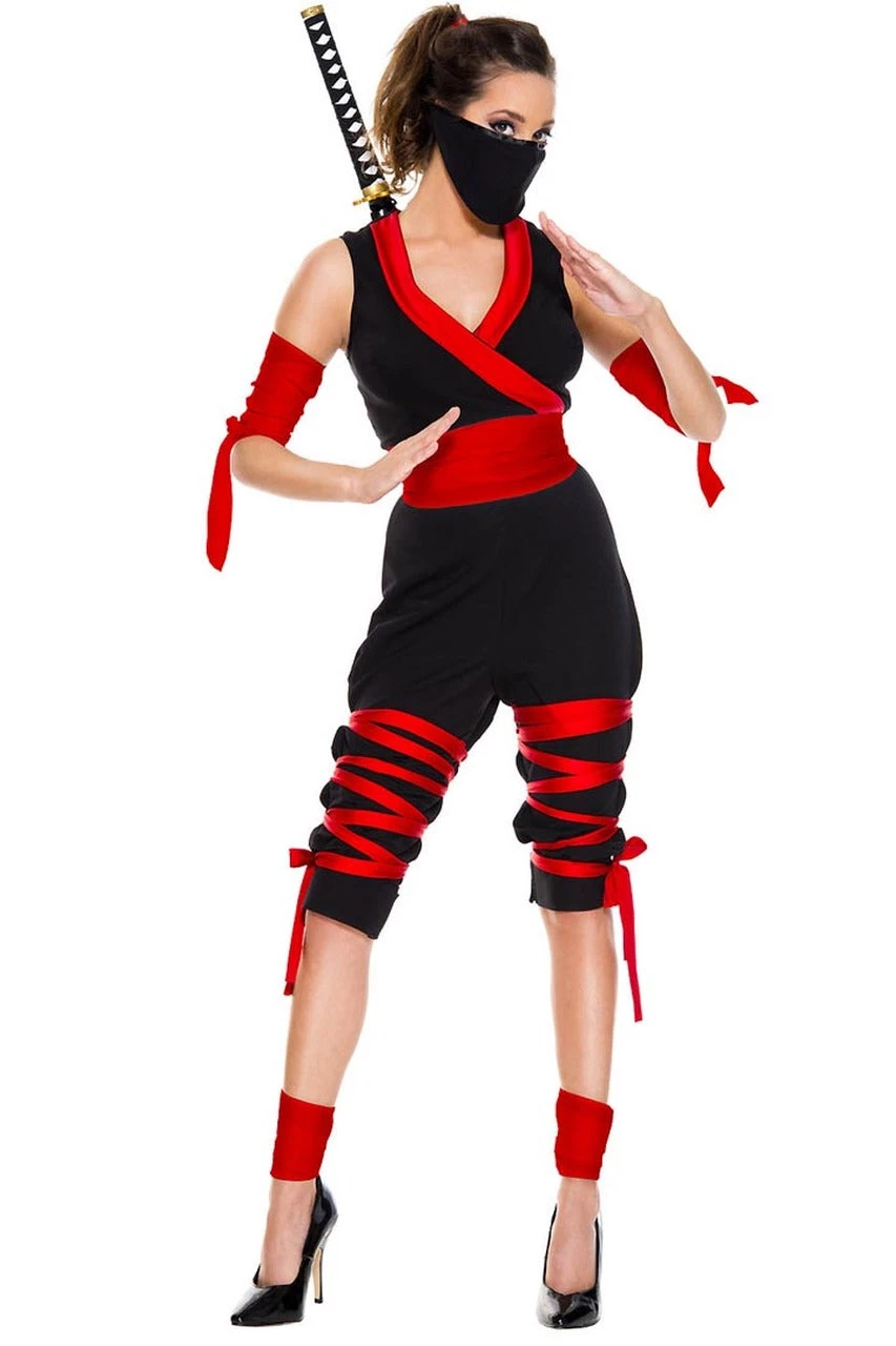 Music Legs Fierce Red Ninja Costume 1 Music Legs Fierce Red Ninja Costume