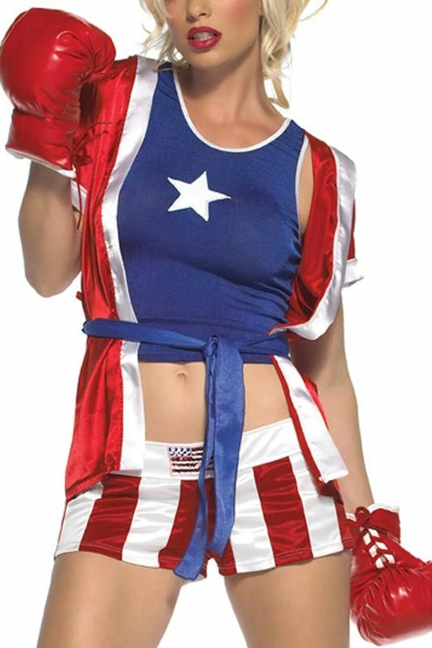 Leg Avenue Knock Out Champ Boxer Costume 2 Leg Avenue Knock Out Champ Boxer Costume - Image 2