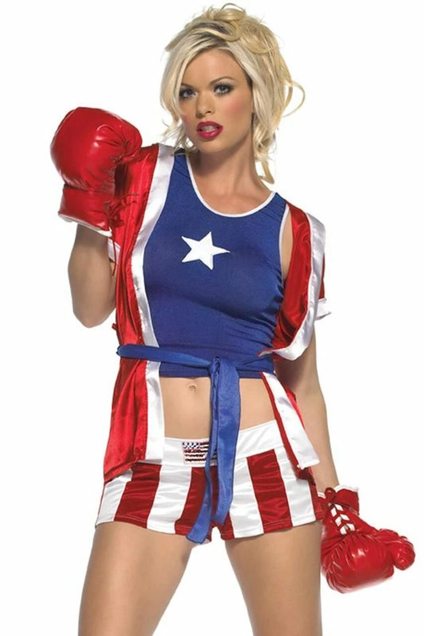 Leg Avenue Knock Out Champ Boxer Costume 3 Leg Avenue Knock Out Champ Boxer Costume - Image 3