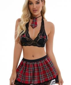 3WISHES Time To Play Plaid Set -Sexy Halloween Costumes Sales unnamed file 2165