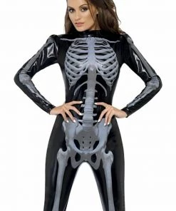 Fever Skeleton Catsuit Costume