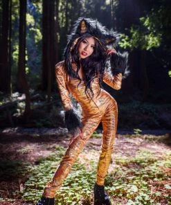 3WISHES Metallic Hooded Tiger Costume