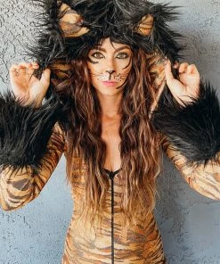 3WISHES Metallic Hooded Tiger Costume -Sexy Halloween Costumes Sales unnamed file 2531