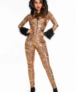3WISHES Metallic Hooded Tiger Costume -Sexy Halloween Costumes Sales unnamed file 2538