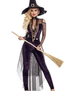 Party King Midnight Violet Witch Costume
