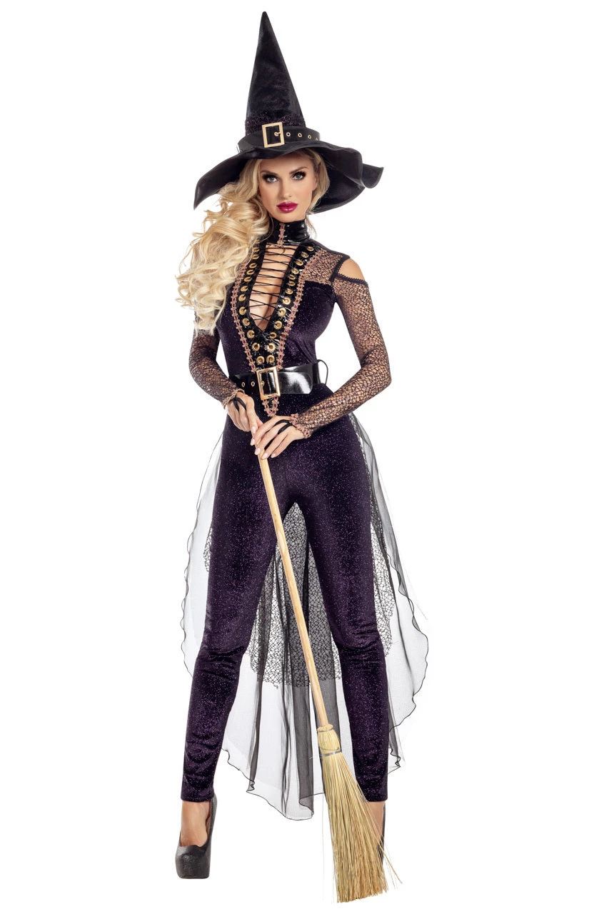 Party King Midnight Violet Witch Costume 3 Party King Midnight Violet Witch Costume - Image 3