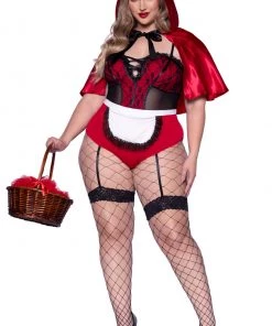 Leg Avenue Plus Size Naughty Miss Red Costume