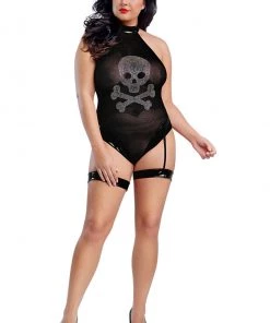 Starline Plus Size Black Skull Hottie Costume