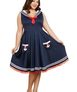 Dreamgirl Plus Size All Aboard Sailor Costume -Sexy Halloween Costumes Sales unnamed file 3647