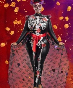 Party King Plus Size Rosas Day Of The Dead Costume -Sexy Halloween Costumes Sales unnamed file 3771