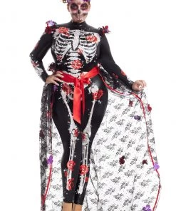 Party King Plus Size Rosas Day Of The Dead Costume -Sexy Halloween Costumes Sales unnamed file 3772