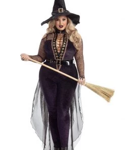 Party King Plus Size Midnight Violet Witch Costume 5 Party King Plus Size Midnight Violet Witch Costume -Sexy Halloween Costumes Sales unnamed file 3775