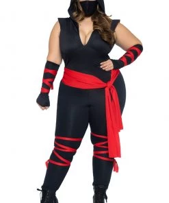 Leg Avenue Plus Size Deadly Ninja Costume With Face Mask