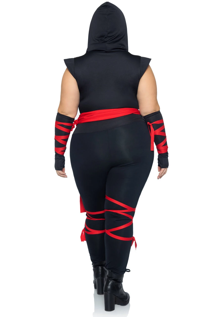 Leg Avenue Plus Size Deadly Ninja Costume With Face Mask 3 Leg Avenue Plus Size Deadly Ninja Costume With Face Mask - Image 3