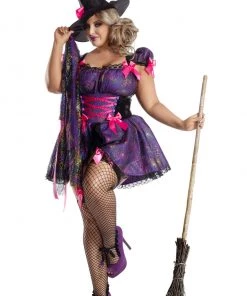 Party King Plus Size Caught In My Web Witch Costume