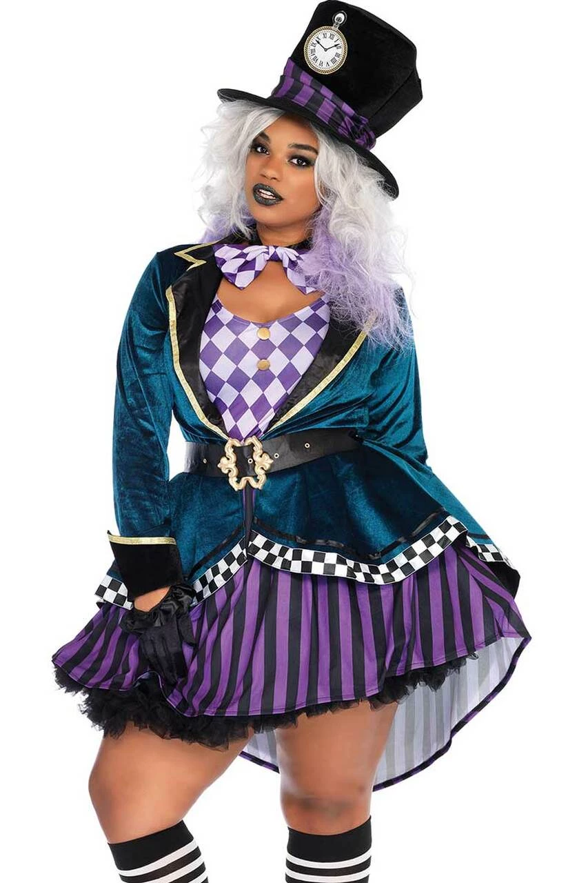 Leg Avenue Hot Hatter Plus Size Costume 1 Leg Avenue Hot Hatter Plus Size Costume