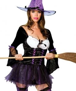 Music Legs Purple Witch Costume