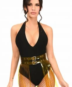 Daisy Corsets USA Yellow Clear Fringe Skirt