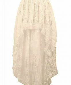 Daisy Corsets USA Ivory Lace Hi-Low Skirt