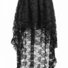Daisy Corsets USA Black Lace Hi Low Skirt