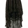 Daisy Corsets USA Brown Lace Hi-Low Gothic Skirt