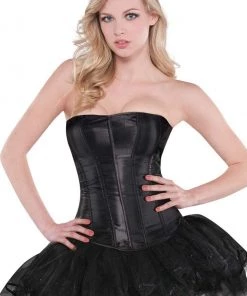 AMSCAN Black Satin Costume Corset
