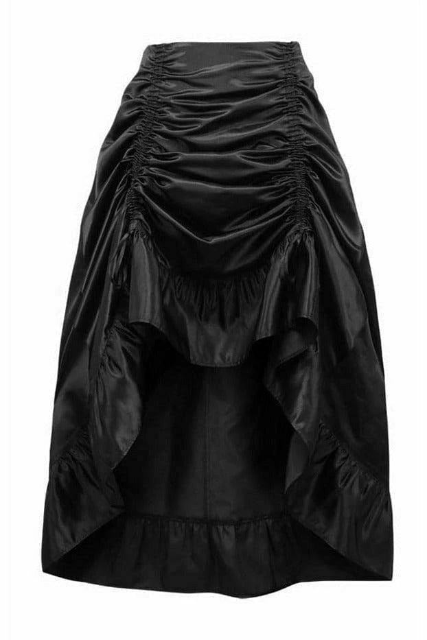 Daisy Corsets USA Black Satin Gothic Ruched Ruffle Skirt 1 Daisy Corsets USA Black Satin Gothic Ruched Ruffle Skirt