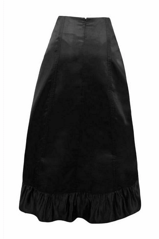 Daisy Corsets USA Black Satin Gothic Ruched Ruffle Skirt 2 Daisy Corsets USA Black Satin Gothic Ruched Ruffle Skirt - Image 2
