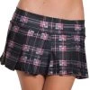 Be Wicked Black Plaid School Girl Skirt