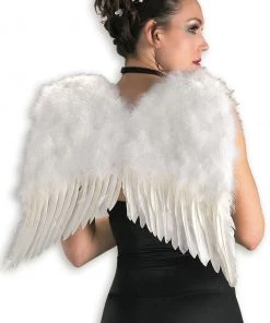 Rubie's Deluxe White Faux Feather Angel Wings