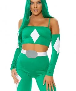 Forplay Green Take The Power Superhero Costume