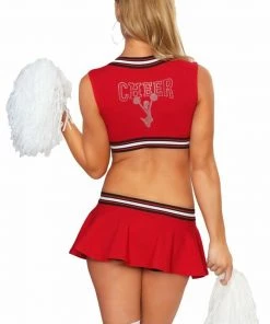3WISHES Red Hot Sexy Cheerleading Costume -Sexy Halloween Costumes Sales unnamed file 809