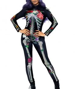 Leg Avenue Floral Skeleton Costume